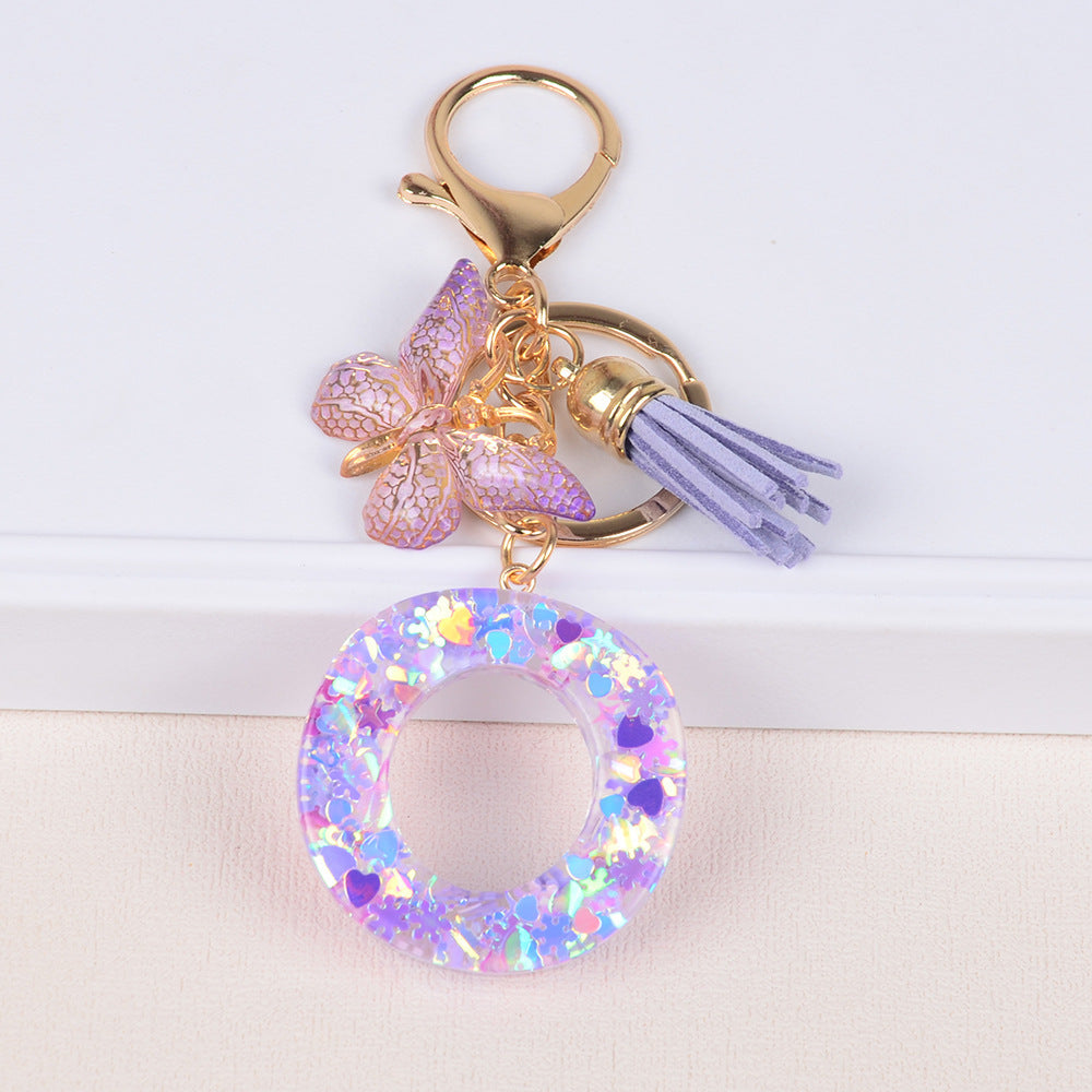 Snowflake Love Sequins Crystal Glue Pendant
