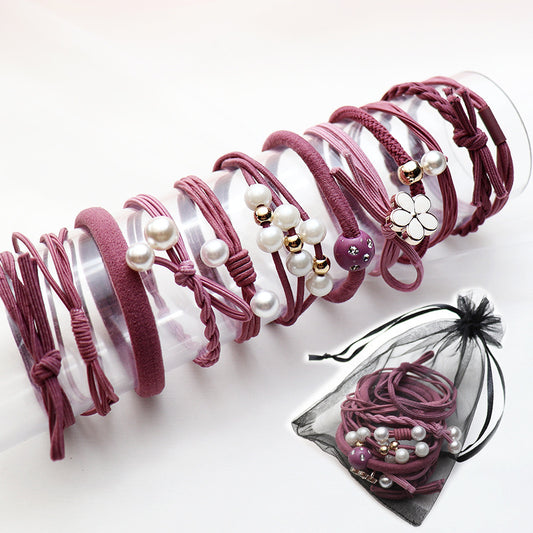Head Rope High Elastic Rubber Band 12 Pieces Suit