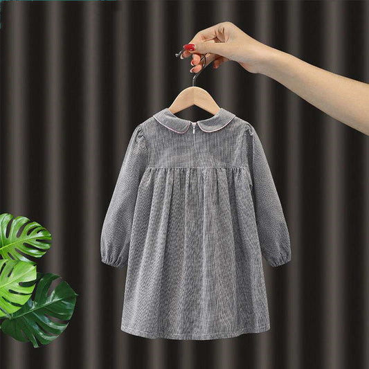 Princess Dress Western Style Spring And Autumn Plaid