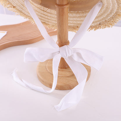 Sun-proof Sun Hollow-out Straw Hat British Flat Top