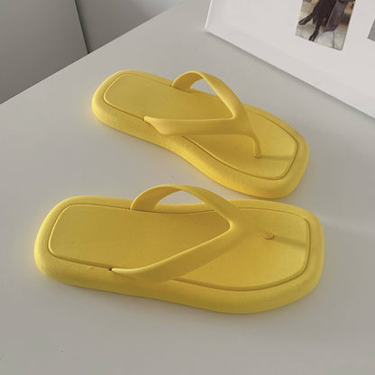 Fashion Solid Color Flip-flops Women's Soft Bottom Flip-flops