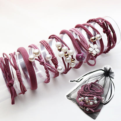 Head Rope High Elastic Rubber Band 12 Pieces Suit