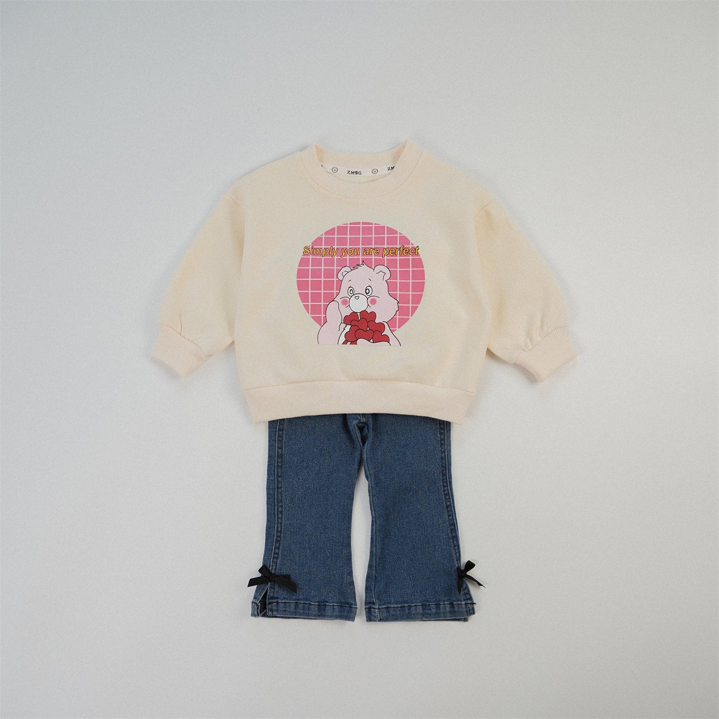 Product Girls Micro-elastic Denim Bell-bottom Pants