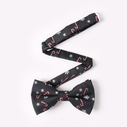 Men's Holiday Christmas Tree Snowflake Pattern Bow Tie
