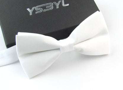 Matte Men's Solid Color Wedding Bow Tie Gentleman Polyester