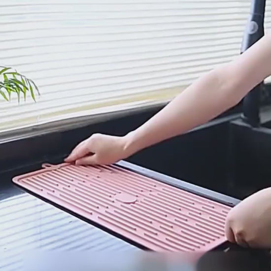 Foldable Silicone Drain Pad Non-slip Drain Drying 